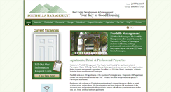 Desktop Screenshot of foothillsmanagement.com