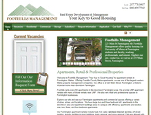 Tablet Screenshot of foothillsmanagement.com
